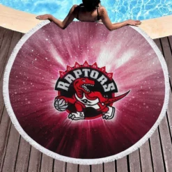 Toronto Raptors NBA Basketball Team Round Beach Towel 1