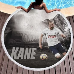 Tottenham English Player Harry Kane Round Beach Towel 1