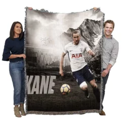 Tottenham English Player Harry Kane Woven Blanket