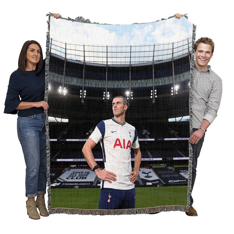 Tottenham Hotspur F C Soccer Player Gareth Bale Woven Blanket