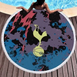 Tottenham Hotspur FC England Round Beach Towel 1
