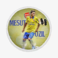 UEFA Champions League Arsenal Player Mesut Ozil Round Beach Towel