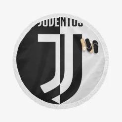 UEFA Champions Leagues Club Juventus Logo Round Beach Towel