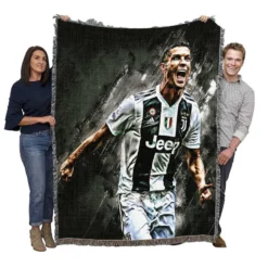 UEFA Champions Leagues Cristiano Ronaldo Woven Blanket