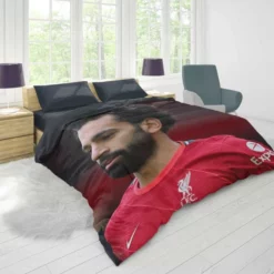 UEFA Cup Footballer Mohamed Salah Duvet Cover 1