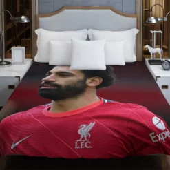 UEFA Cup Footballer Mohamed Salah Duvet Cover