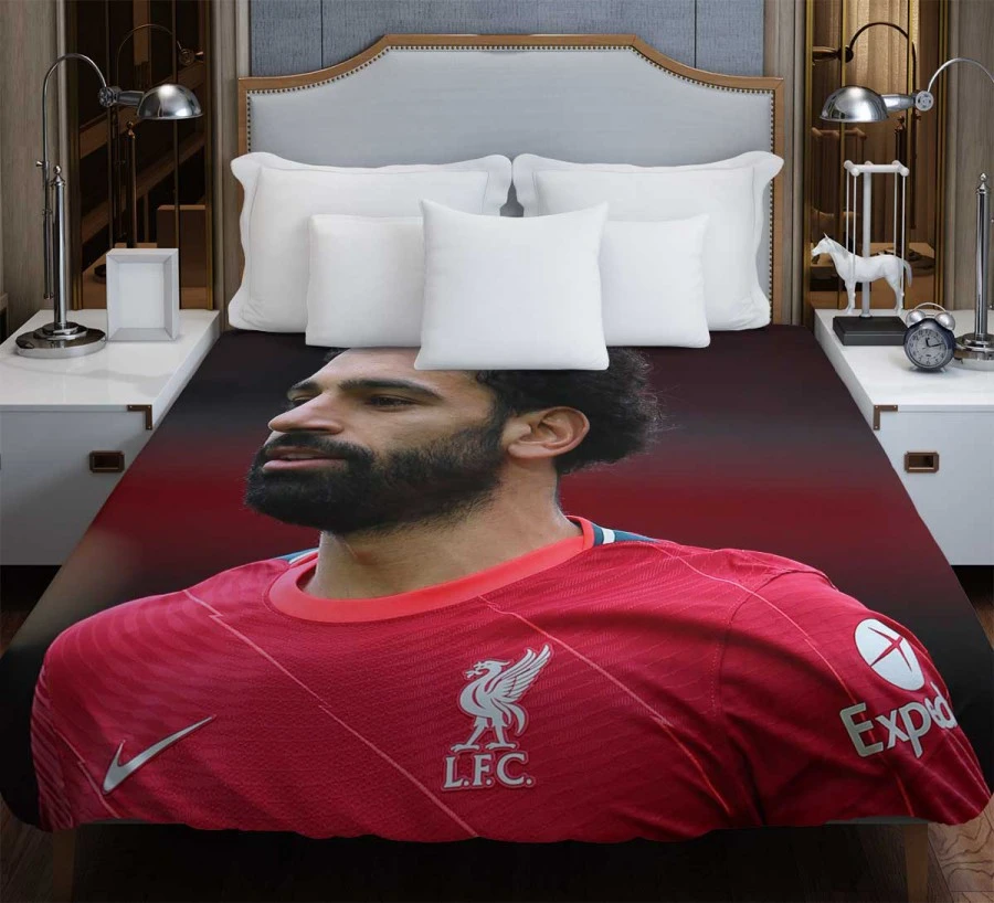 UEFA Cup Footballer Mohamed Salah Duvet Cover