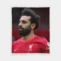 UEFA Cup Footballer Mohamed Salah Sherpa Fleece Blanket 1