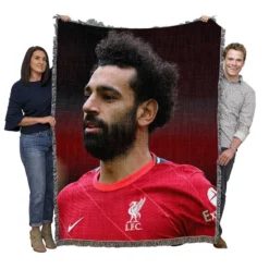 UEFA Cup Footballer Mohamed Salah Woven Blanket