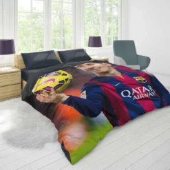 UEFA Cup Winners Cup Lionel Messi Duvet Cover 1