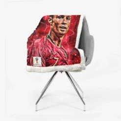 UEFA Euro Footballer Cristiano Ronaldo Sherpa Fleece Blanket 2