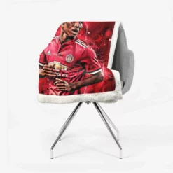 UEFA Europa League Footballer Marcus Rashford Sherpa Fleece Blanket 2