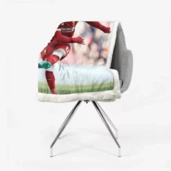 UEFA Super Cup Soccer Player Mohamed Salah Sherpa Fleece Blanket 2