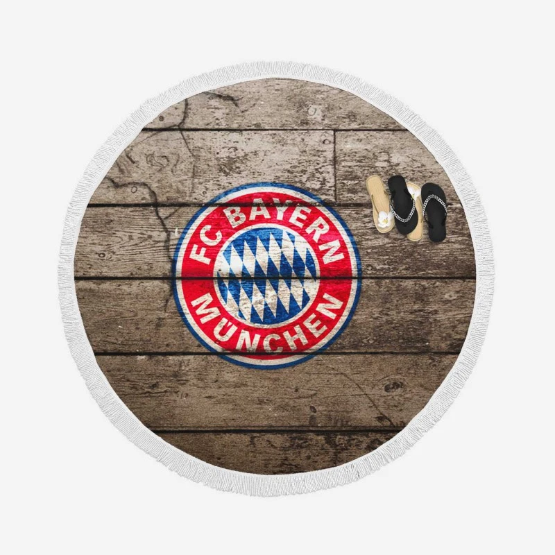 UEFA Super Cups FC Bayern Munich Soccer Club Round Beach Towel