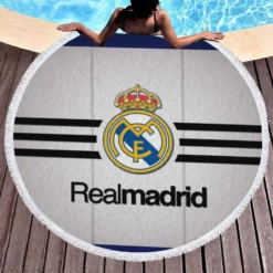 UEFA Winner Real Madrid Soccer Round Beach Towel 1