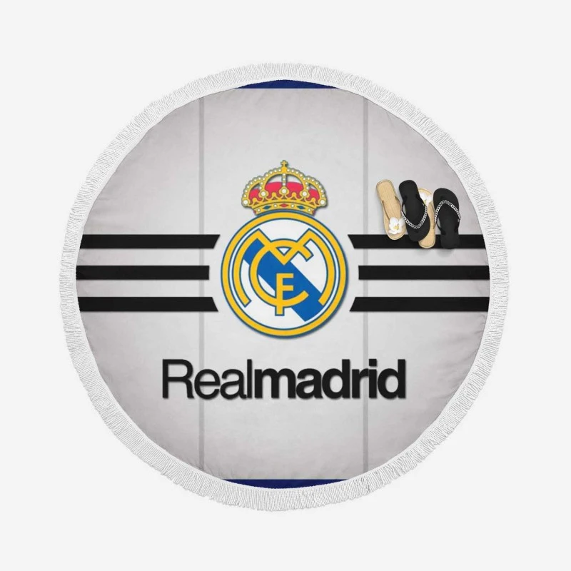 UEFA Winner Real Madrid Soccer Round Beach Towel