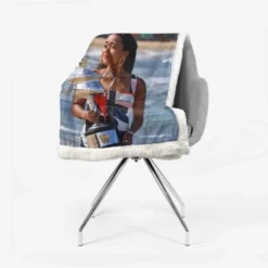 US Open Tennis Player Naomi Osaka Sherpa Fleece Blanket 2