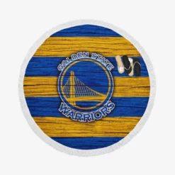 Ultimate Basketball Team Golden State Warriors Logo Round Beach Towel