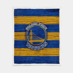 Ultimate Basketball Team Golden State Warriors Logo Sherpa Fleece Blanket 1