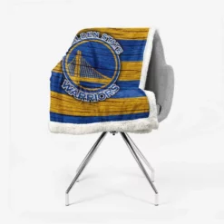 Ultimate Basketball Team Golden State Warriors Logo Sherpa Fleece Blanket 2