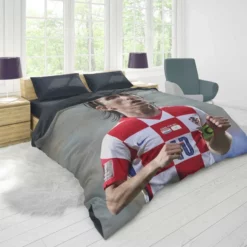 Ultimate Croation Soccer Player Luka Modric Duvet Cover 1