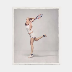 Ultimate Czech Tennis Player Petra Kvitova Sherpa Fleece Blanket 1