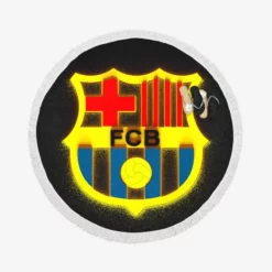 Ultimate Football Club FC Barcelona Round Beach Towel