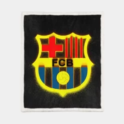 Ultimate Football Club FC Barcelona Sherpa Fleece Blanket 1