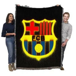 Ultimate Football Club FC Barcelona Woven Blanket