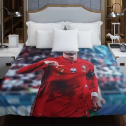 Ultimate Forward Football Player Cristiano Ronaldo Duvet Cover