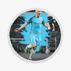 Ultimate Man City Soccer Player Kevin De Bruyne Round Beach Towel