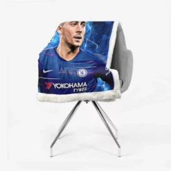 Ultimate Midfield Soccer Player Eden Hazard Sherpa Fleece Blanket 2