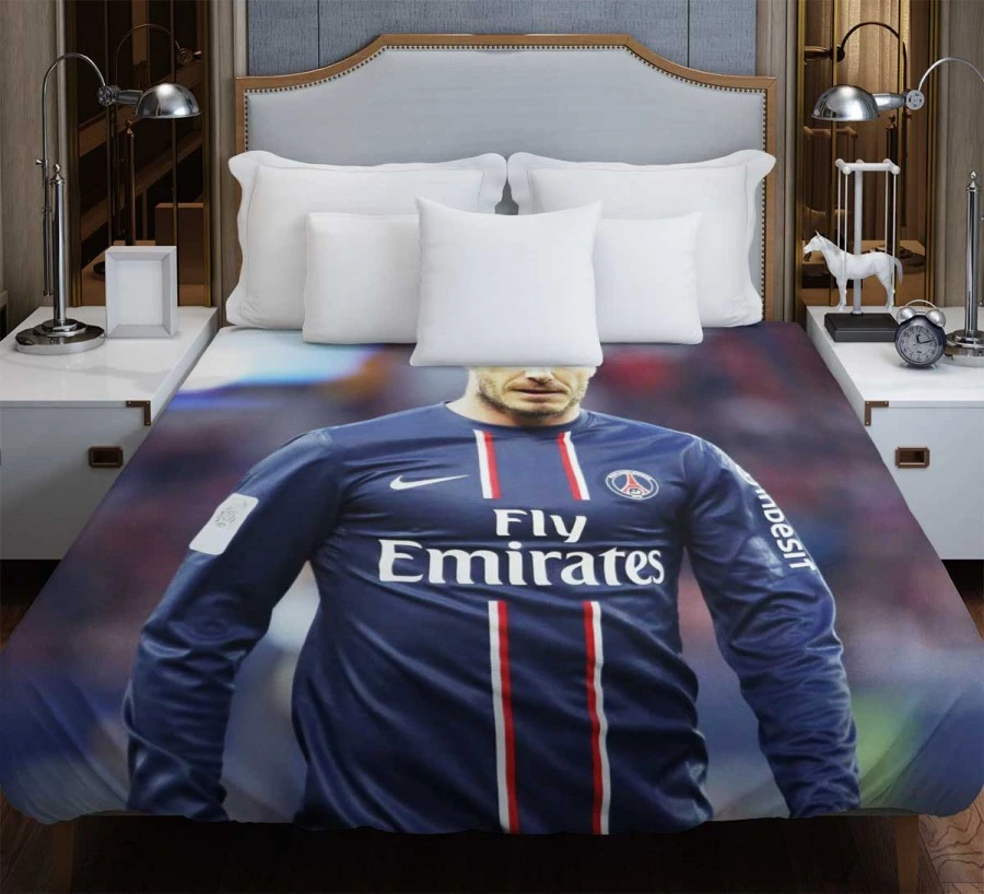 Ultimate PSG Football Player David Beckham Duvet Cover