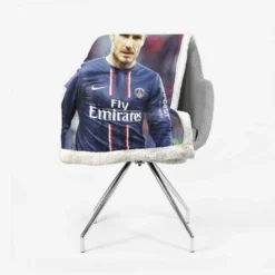 Ultimate PSG Football Player David Beckham Sherpa Fleece Blanket 2