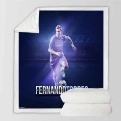 Ultimate Spanish Soccer Player Fernando Torres Sherpa Fleece Blanket