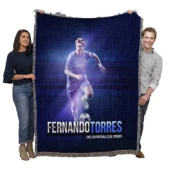 Ultimate Spanish Soccer Player Fernando Torres Woven Blanket