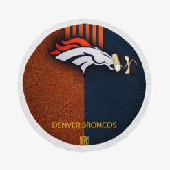 Ultimate Winning Denver Broncos NFL Club Round Beach Towel