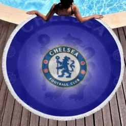 Unique English Football Club Chelsea Round Beach Towel 1