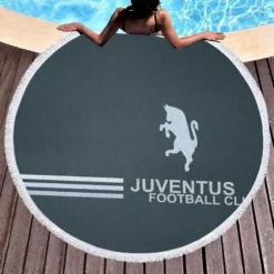 Unique Italian Football Club Juventus FC Round Beach Towel 1