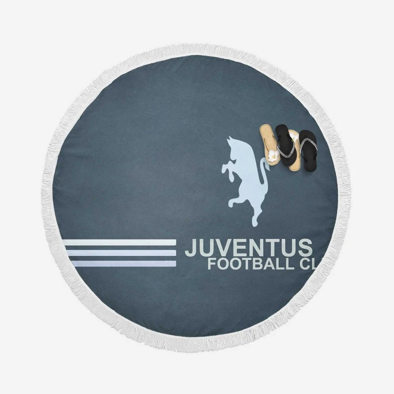 Unique Italian Football Club Juventus FC Round Beach Towel