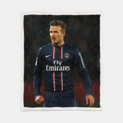 Unique Midfield Football Player David Beckham Sherpa Fleece Blanket 1