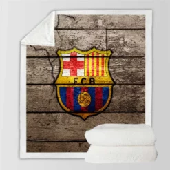 Unique Playing Style Club FC Barcelona Sherpa Fleece Blanket