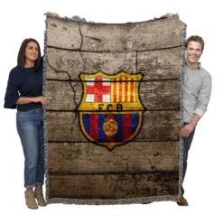 Unique Playing Style Club FC Barcelona Woven Blanket