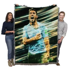 Urugua National Football Player Luis Suarez Woven Blanket