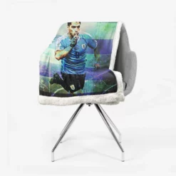 Uruguayan professional football Player Luis Suarez Sherpa Fleece Blanket 2