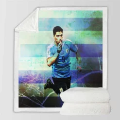 Uruguayan professional football Player Luis Suarez Sherpa Fleece Blanket