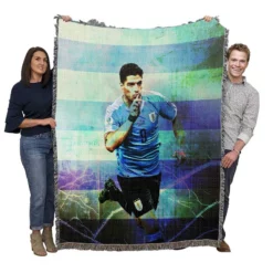 Uruguayan professional football Player Luis Suarez Woven Blanket