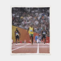 Usain Bolt Jamaican Greatest Sprinter Sherpa Fleece Blanket 1