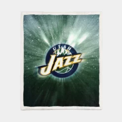 Utah Jazz American Basketball Team Sherpa Fleece Blanket 1