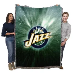 Utah Jazz American Basketball Team Woven Blanket